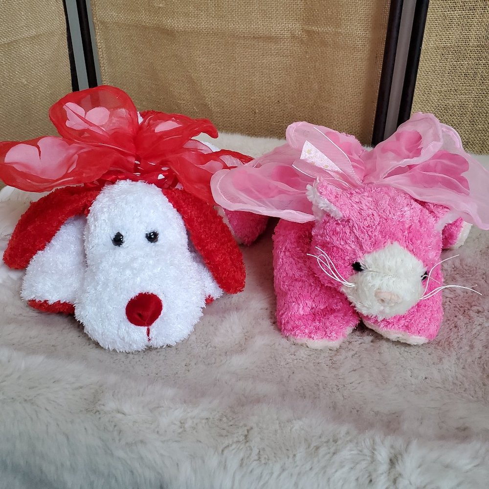 Bundle of 2, Winged Dog & Cat, Plush